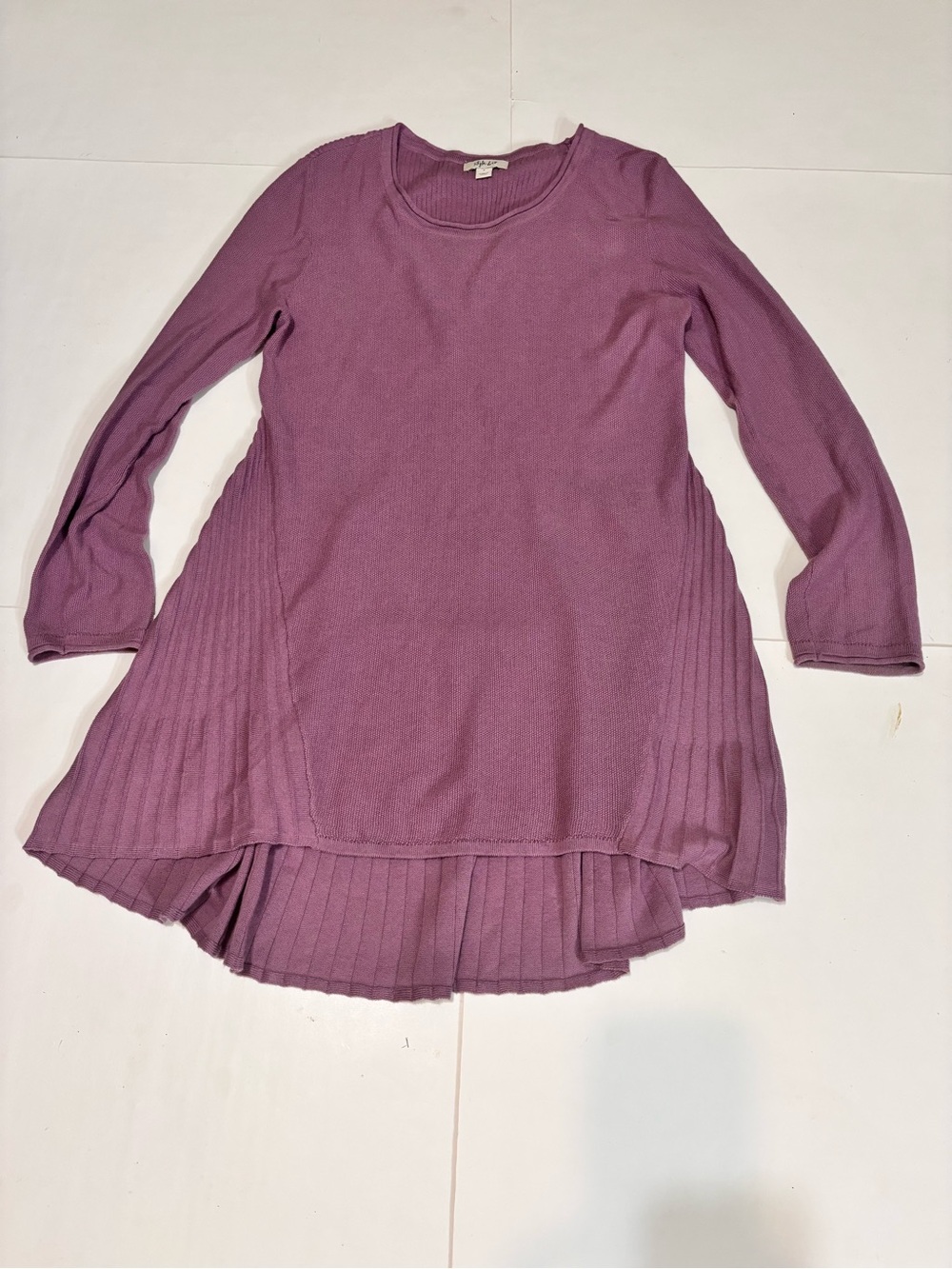Style & Co. Dusty Lilac Ribbed Knit Top